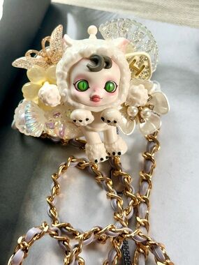 Handmade Phone click Holder with Cute Doll